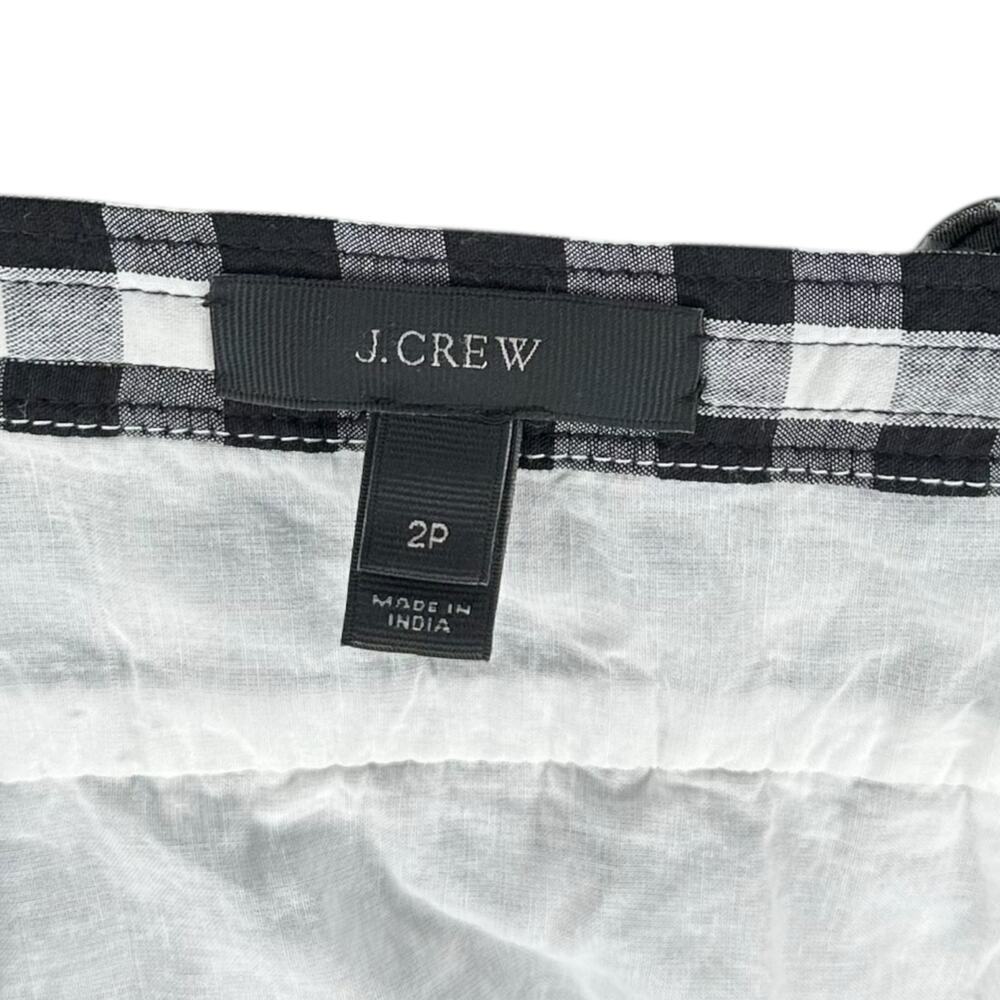 J. Crew Black and White Gingham Midi Dress - Picture 7 of 8